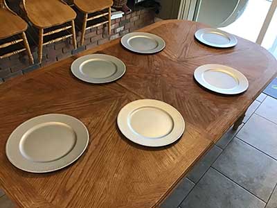 charger plates (silver) - 13