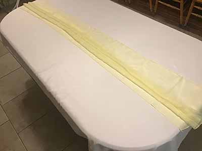 table runners (chiffon, yellow) - 20 x 77