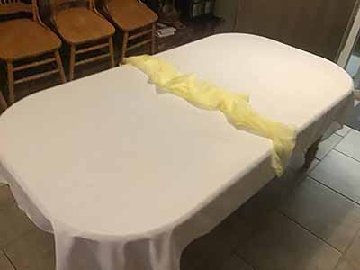 table runners (chiffon, yellow) - 20 x 77