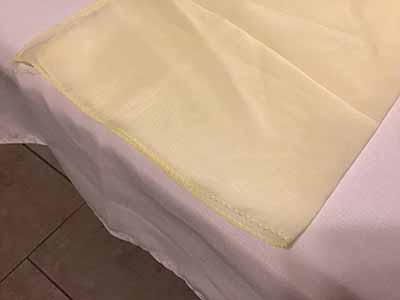 table runners (chiffon, yellow) - 20 x 77