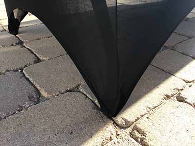 stretch spandex rectangle tablecloths (black) - 96x30, for 8-ft. table