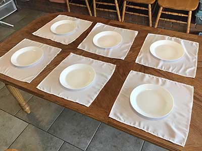 cloth dinner napkins (white) - 17 x 17