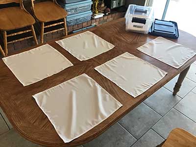 cloth dinner napkins (white) - 17 x 17