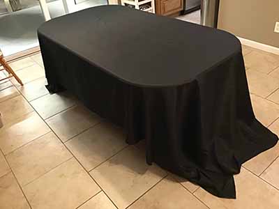 rectangle tablecloths (black) - 90 x 156