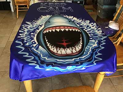 rectangle tablecloths (Keep Calm and Shark Attack) - 60 x 90