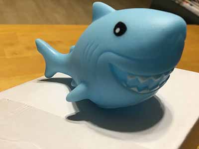 rubber sharks (mini floating bathtub toy)