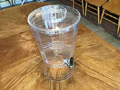 3 gallon beverage dispenser with ice core (acrylic)