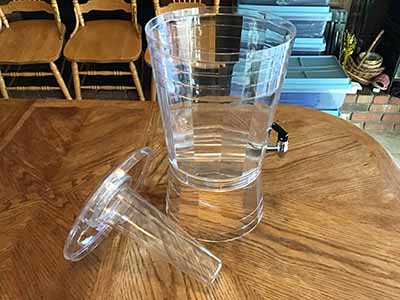 3 gallon beverage dispenser with ice core (acrylic)