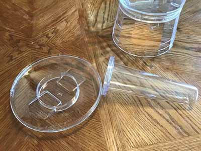 3 gallon beverage dispenser with ice core (acrylic)