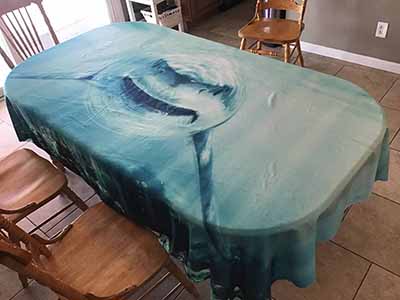 backdrop / tablecloth (fabric, shark) - 72 x 96