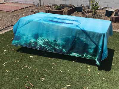 backdrop / tablecloth (fabric, shark) - 72 x 96