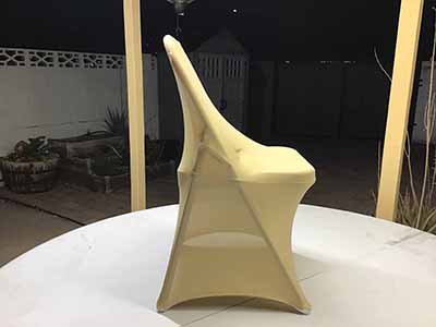 spandex stretch-fitted slip-on chair covers (champagne)