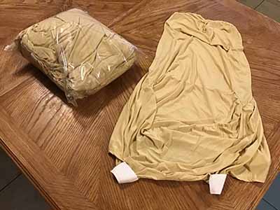 spandex stretch-fitted slip-on chair covers (champagne)