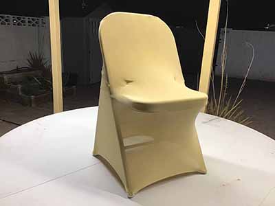 spandex stretch-fitted slip-on chair covers (champagne)
