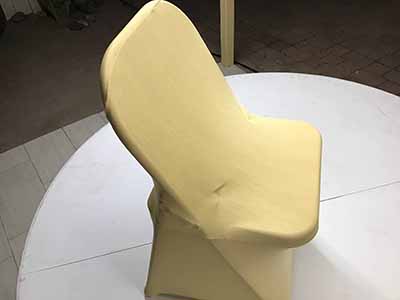 spandex stretch-fitted slip-on chair covers (champagne)
