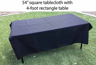 4 foot rectangle tables (adjustable heights)