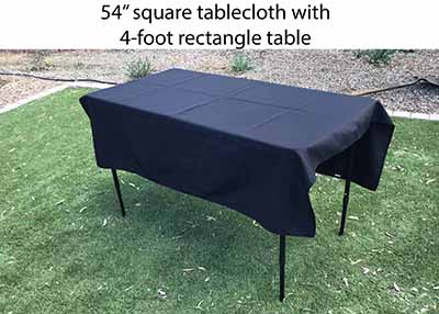 4 foot rectangle tables (adjustable heights)
