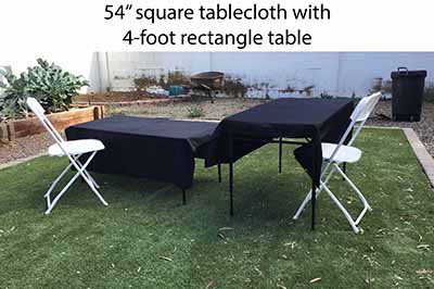 4 foot rectangle tables (adjustable heights)