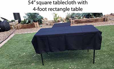 4 foot rectangle tables (adjustable heights)