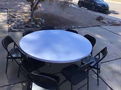 folding chairs (steel, black)