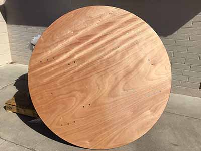 5 foot round tables (wood top)