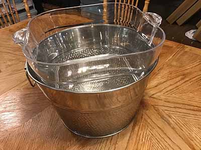square party tub / drink and ice bucket (transparent)