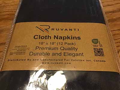 cloth dinner napkins (dark gray) - 18 x 18