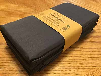 cloth dinner napkins (dark gray) - 18 x 18