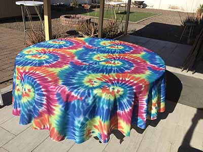 round tablecloths (tie-dye) - 108