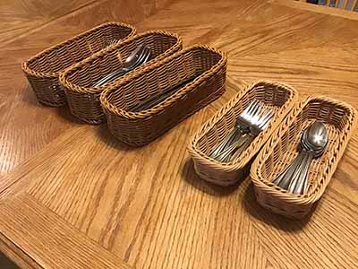 silverware baskets (4 x 10)