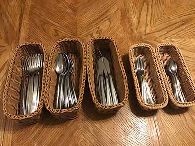 silverware baskets (4 x 10)