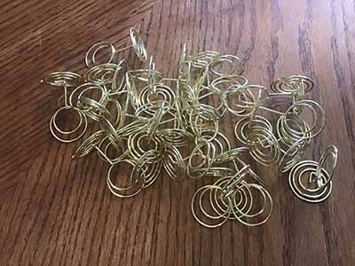 table top card/sign holders (gold metal)