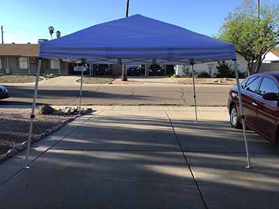 slant leg canopy tent (10 ft. x 10 ft.) - silver