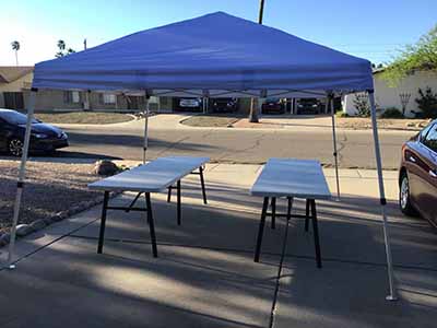 slant leg canopy tent (10 ft. x 10 ft.) - silver