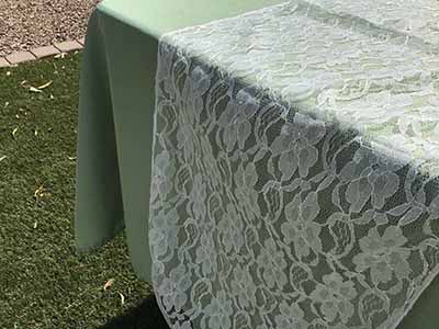 table runners (lace, white) - 14 x 108