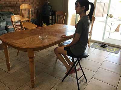 folding bar stools (black, padded) - 24 high