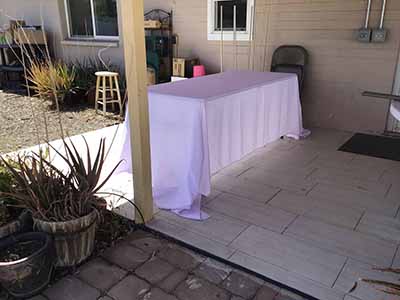 rectangle tablecloths (light pink) - 90 x 156