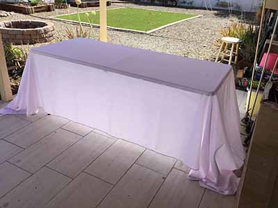 rectangle tablecloths (light pink) - 90 x 156