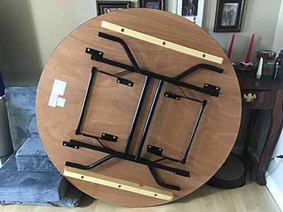 4 foot round tables (wood top)