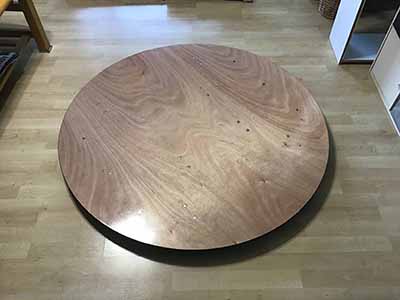 4 foot round tables (wood top)