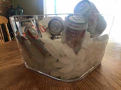 square party tub / drink and ice bucket (transparent)