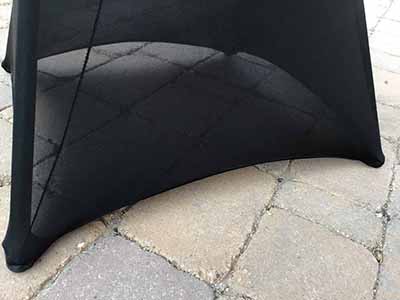 spandex cocktail table covers (black)