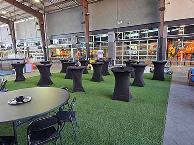 spandex cocktail table covers (black)