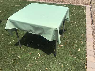 square tablecloths (sage green) - 54