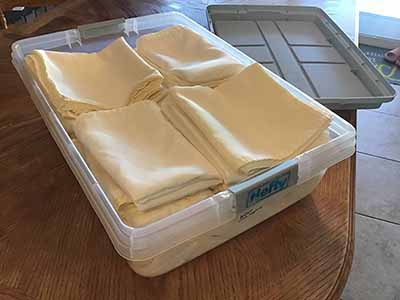 cloth dinner napkins (ivory) - 17 x 17