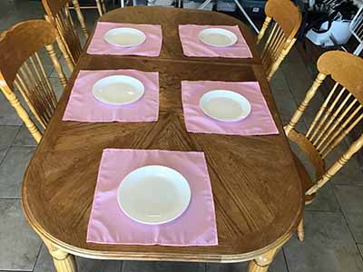 cloth dinner napkins (pink) - 17 x 17