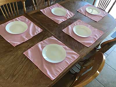 cloth dinner napkins (pink) - 17 x 17