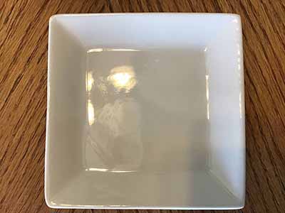 appetizer plates - porcelain (Acopa, bright white) - 4 square