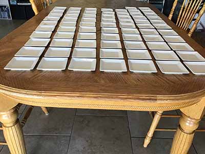 appetizer plates - porcelain (Acopa, bright white) - 4 square