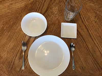 appetizer plates - porcelain (Acopa, bright white) - 4 square